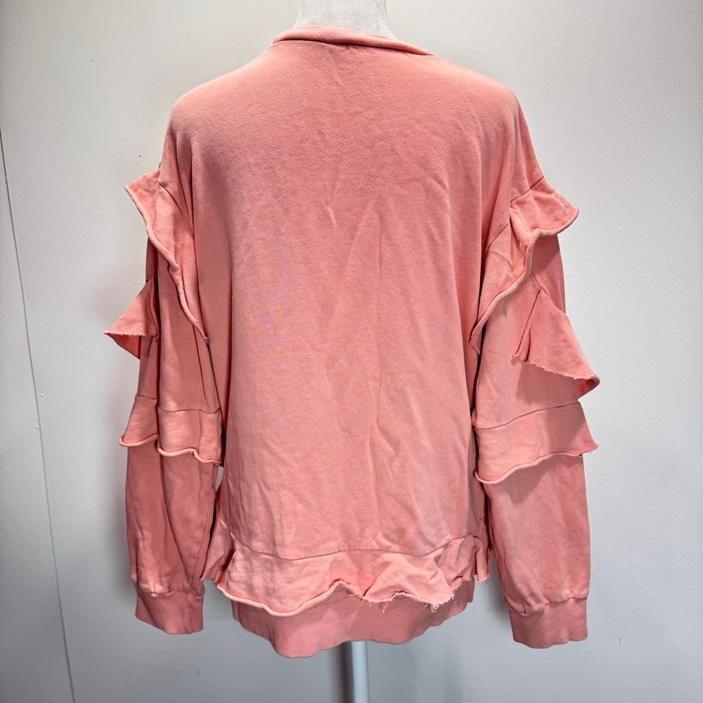 easel Pink Ruffle Sweatshirt - Picture 4 of 9